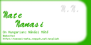 mate nanasi business card
